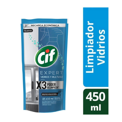 Limpiador de Vidrios Cif Sachet x 450ml