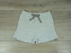 Short con voladito melange white