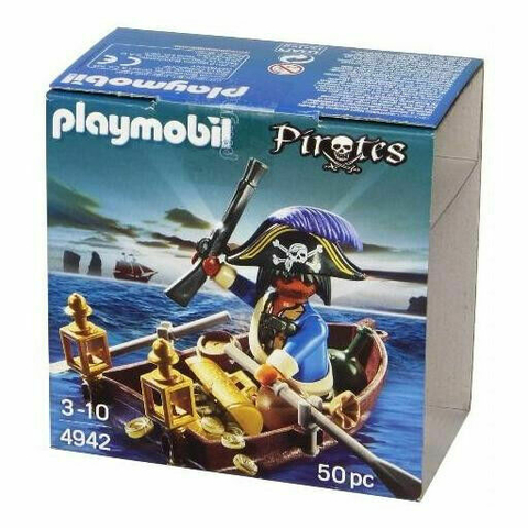 Pirata en Bote de Remos con Tesoro - Playmobil Huevos Sorpresa