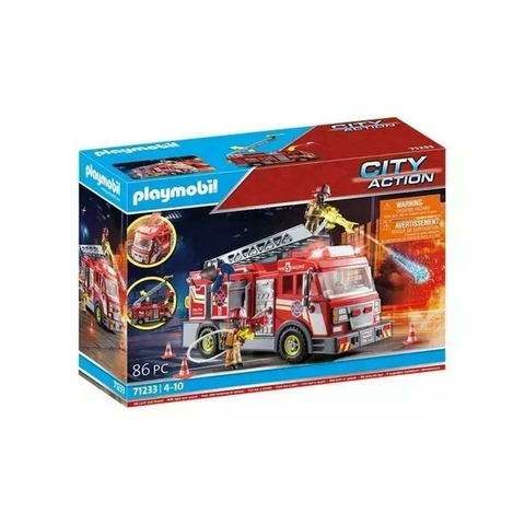 Camion de Bomberos PLAYMOBIL con Luces y Sonido Realista