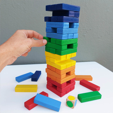 Jenga gigante xl goma eva de colores