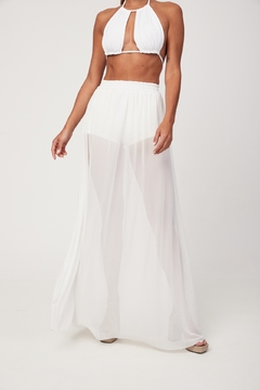 Saia Kaia (Acompanha Hot Pant) - Off White - Mia Brand