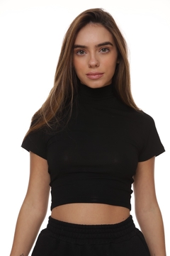 Blusa Cropped Cozumel - Preta - comprar online