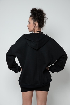 Moletom Oversized Ziper - Preto - loja online