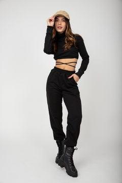 Cropped Moletom Amy - Preto - loja online