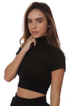 Blusa Cropped Cozumel - Preta - Mia Brand