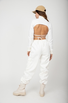 Cropped Moletom Amy - Off White - comprar online