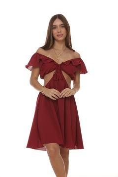 Vestido Mona - Bordô - comprar online