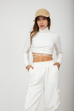 Cropped Moletom Amy - Off White - loja online