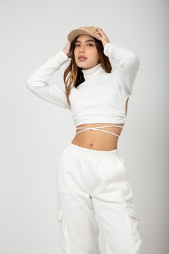 Cropped Moletom Amy - Off White