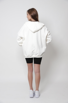 Moletom Oversized Ziper - Off White