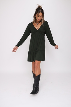 Vestido Cecilia - Verde Militar - Mia Brand