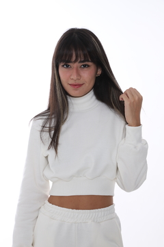 Cropped Moletom Gola Alta - Off White