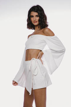 Cropped Flora - Off White - comprar online