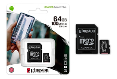 MICRO SD 64GB KINGSTON CLASE 10 100MB/S BOX
