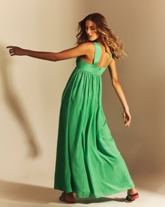 Vestido Seda Pura Verde - comprar online