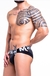 Cueca Jock Sunga Grega Cirre Estampado Preto S | Segredos Sex Shop | Imagem | Sex Shop