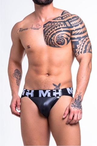 Cueca Jock Sunga Grega Cirre Estampado Preto SD117F