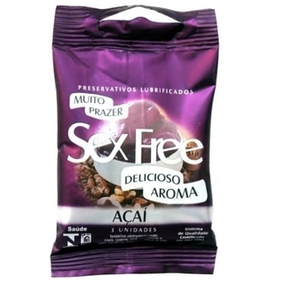 Preservativo Lubrificado Sex Free Aroma Açai