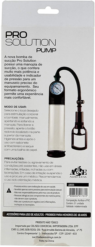 Bomba Peniana Pro Solution Pump Bomba De Sucção LB005