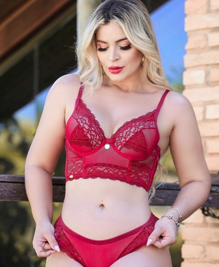 Conjunto Lingerie Sensual Croped Fatal CH801