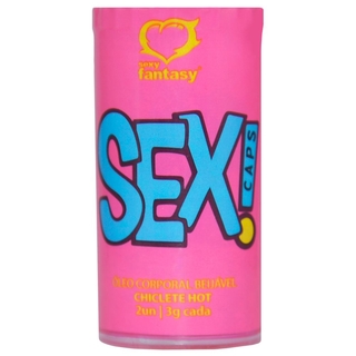 Bolinha Beijável Chiclete Hot Sex Caps com 02 und Sexy Fantasy