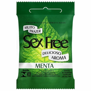 Preservativo Lubrificado Sex Free Aroma Menta SEX004