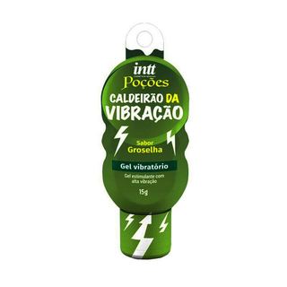 Gel Excitante Unissex Sabor Groselha Com Alta Vibração Calderão Da Vibração INTT