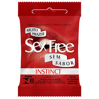 Preservativo Lubrificado Sex Free Instinct