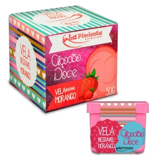 Vela Beijável Sabor Algodão Doce Morango L312