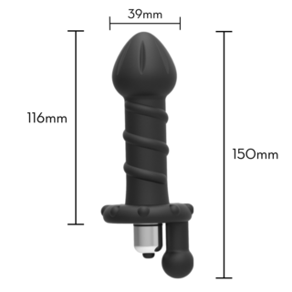 Plug Anal 15cm de Silicone com Cápsula Vibratória ME024