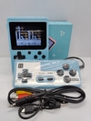 CONSOLA PORTATIL RETRO 8 BITS 400 JUEGOS CONEXION A TV + JOYSTICK CELESTE