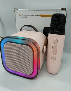 Mini parlante portatil bluetooth Lector Memoria USB + Microfono Karaoke Rosa - comprar online