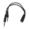 CABLE ADAPTADOR MINIPLUG HEMBRA A 2 MINIPLUG MACHO PARA PC