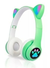 AURICULAR BLUETOOTH GATITO LUMINOSO VERDE