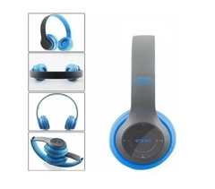 AURICULAR PLEGABLE VINCHA BLUETOOTH NOGA MANOS LIBRES P47 AZUL - comprar online