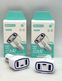 Cargador Rapido 12v Auto 2 Usb + tipo c