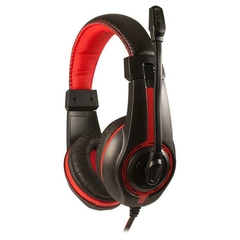 Auricular Gamer Con Microfono Pc Noga Stormer St-819 Headset Color Negro con rojo
