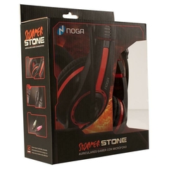 Auricular Gamer Con Microfono Pc Noga Stormer St-819 Headset Color Negro con rojo en internet