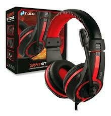 Auricular Gamer Con Microfono Pc Noga Stormer St-819 Headset Color Negro con rojo - comprar online