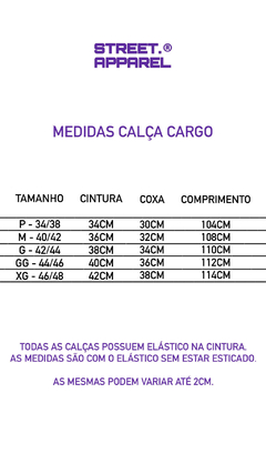 Calça Cargo Contrast Sarja - Preta - comprar online