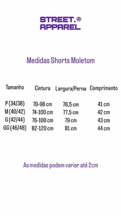 Shorts de Moletom Cursive Logo - Off White - Street Apparel