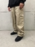 Calça Cargo Sarja Contrast - Bege