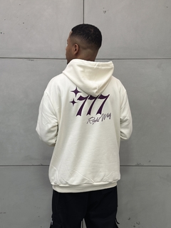 Moletom Heavyweight “777 Right Way” - Off White - loja online