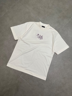 Camiseta Oversized “777 Right Way” - Off White