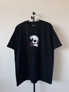 Camiseta Oversized Skull Preta - Halloween Drop