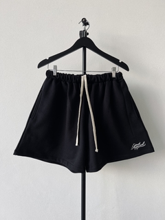 Shorts de Moletom Cursive Logo - Preto - comprar online