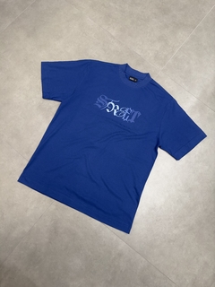Camiseta Oversized Lettering - Royal