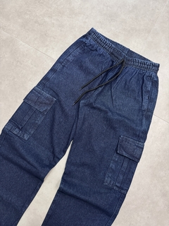 Calça Cargo Jeans - Dark Jeans - comprar online