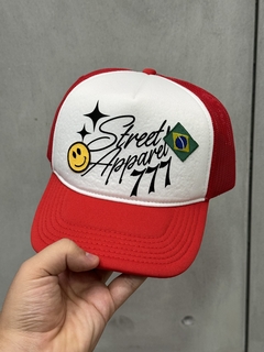 Boné Trucker 777 - Vermelho/Branco - comprar online